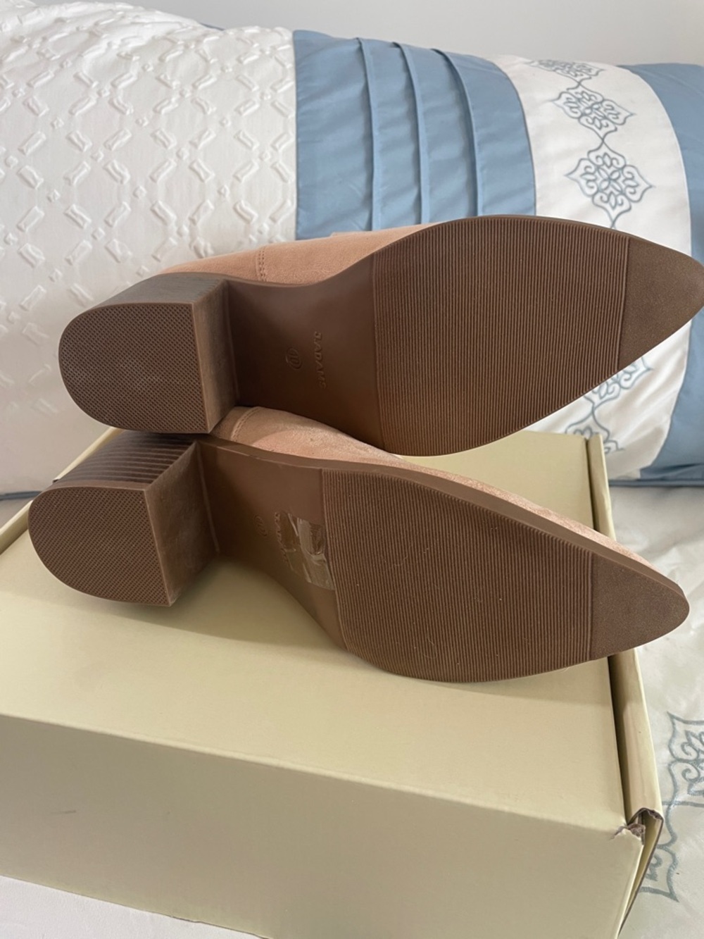 J. Adams Andi nude suede ankle boots - Picture 3 of 4